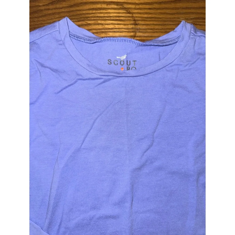 SCOUT + RO Kids Long Sleeve Shirt Size‎ 7 Periwinkle Blue Bird Detail